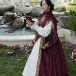 Trystan in 1580s gown