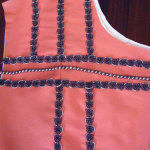 bodice-trim-progress Bodice in-progress