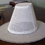 tallhat-buckram Tall crowned hat frame I made