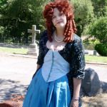 Trystan wearing the blue caraco outfit
