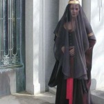 Trystan wearing Arwen mourning gown at Oak Hill Cemetery in San Jose Trystan wearing Arwen mourning gown at Oak Hill Cemetery in San Jose