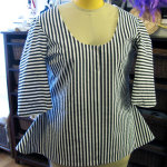 jacket-front B/w stripey jacket, almost done, front