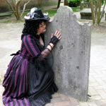 Trystan in the cemetery