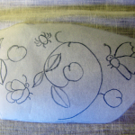Design of the cherry glove embroidery