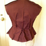 Bodice lining, back, in-progress Bodice lining, back, in-progress