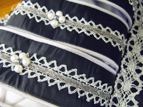 medicisleeve-inprogress2 Closeup of sleeve trims