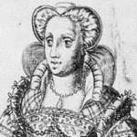 1577 - French noblewoman from Omnium Poene Gentium Imagines by Abraham de Bruyn (image source: elizabethan-portraits.com)