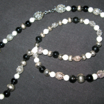 Silver, black, & pearl girdle Silver, black, & pearl girdle