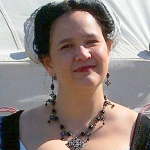 Trystan's plain wired cap, worn at SCA Beltane 2011, photo by Sandra Linehan