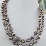 Silver beaded necklace Silver beaded necklace