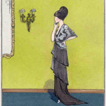 Le Gazette du Bon Ton, February 1914, dinner dress (image source: costumes.org) Le Gazette du Bon Ton, February 1914, dinner dress (image source: costumes.org)