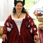 Venetian gown & horned hair
