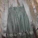 Closeup of petticoat with recycled Eugenie lace